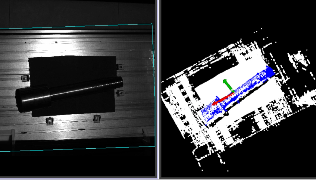 3D视觉引导活塞杆正反抓取，点云识别效果好