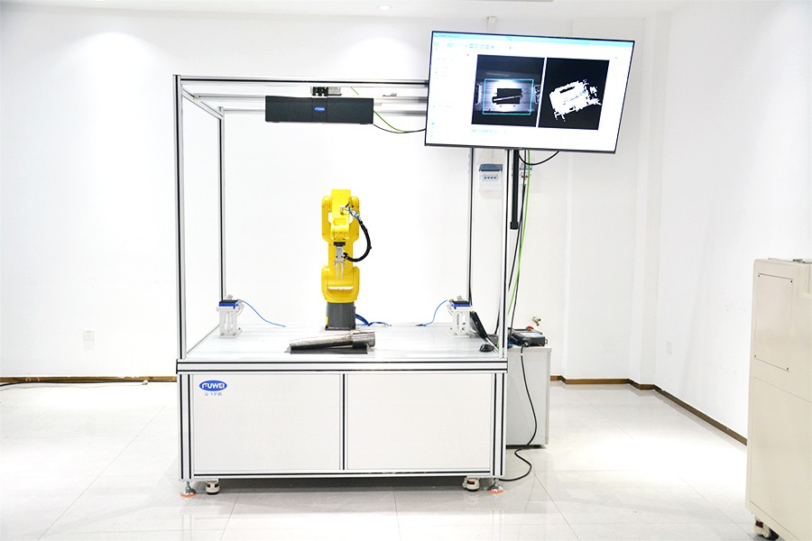 3D视觉引导活塞杆正反抓取，点云识别效果好